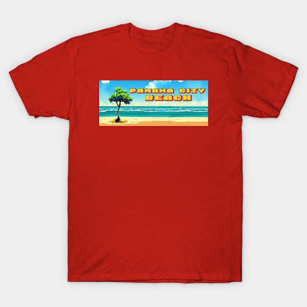 Panama City Beach | 8 Bit | Retro | Vintage T-Shirt by callejon